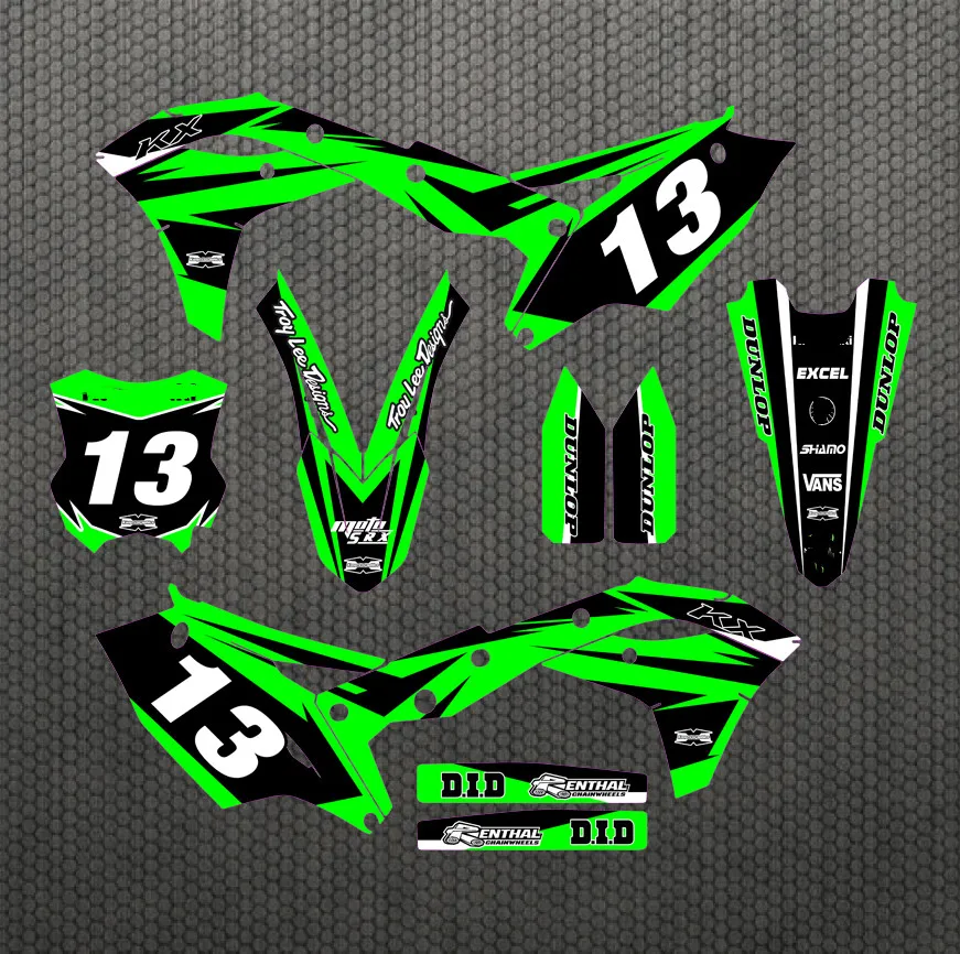 Наклейки 3M графические для мотокросса наборы Kawasaki KX250F KXF250 KXF 250 2017 2018 2019 KX 250F 2020