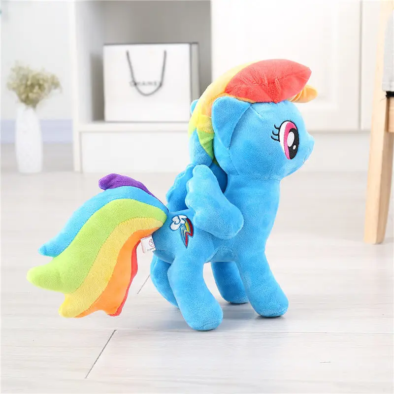 Единорог Радуга плюшевые игрушки синяя лошадь плюшевая кукла ПП хлопок мягкие