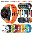 26 22 мм Quickfit ремешок для смарт-часов Garmin Fenix 6X 6S 6 Pro силикон легкое подходит ремешок для часов Fenix 5 5S 5X плюс 3 3HR часы