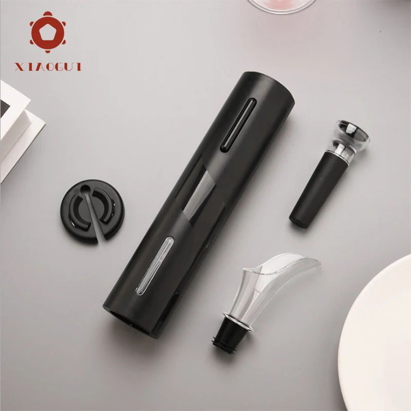 XiaoGui Electric Wine Bottle Opener Battery Cork Reamer  Tinfoil Knife Kitchen Tools American Family Set Sacacorchos Electrico
