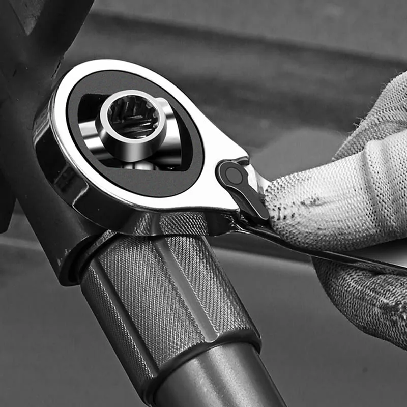 8 в 1 Трещоточный ключ с двойной головкой гаечный из хромованадиевой стали