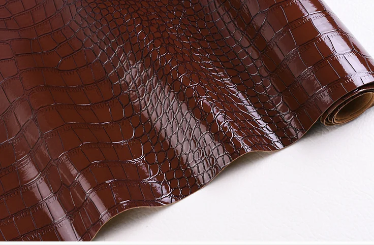 Блестящая ткань из искусственной кожи с принтом крокодила искусственная кожа