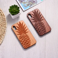 pineapple tropical summer engraved wood phone case coque funda for iphone12 6 6s 6plus 7 7plus 8 8plus xr x xs max 11 pro max