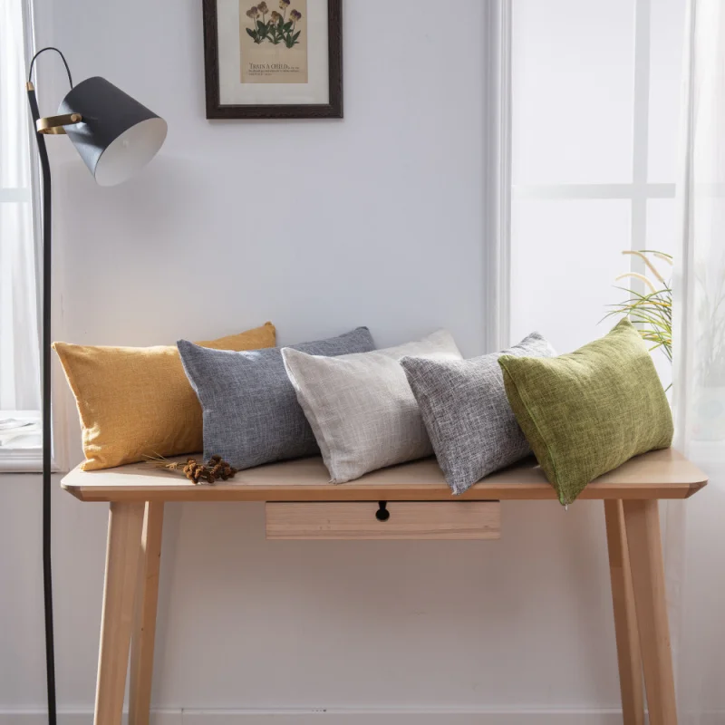 

1Pcs 30*50cm Linen Throw Pillow Cushion Cover 45*45cm Home Decoration Sofa Bed Decor Decorative Pillowcase 40785