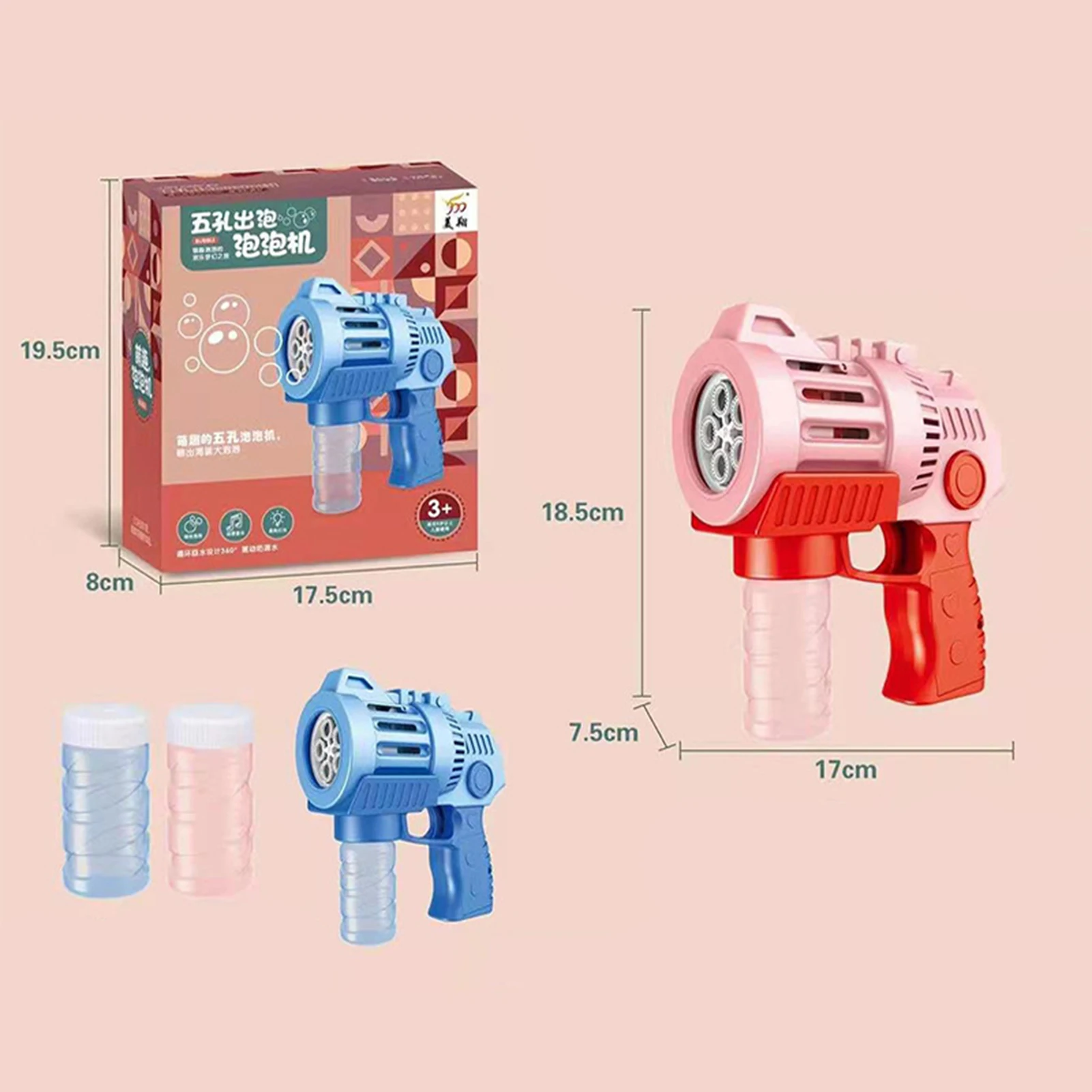 

Funny Bubble Blower Machine Electric Bubble Blower Bubble Maker With Colorful Light And Music Kids Outdoor Toys