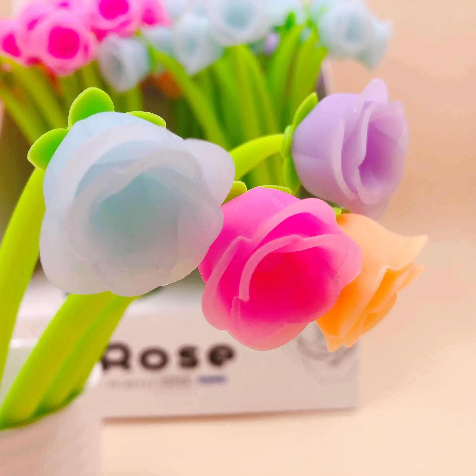 72 шт./лот креативные Канцтовары гелевая ручка с розовым цветком полностью