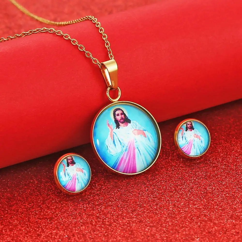 Ожерелье с Иисусом для женщин и мужчин ювелирные изделия крестом Модные