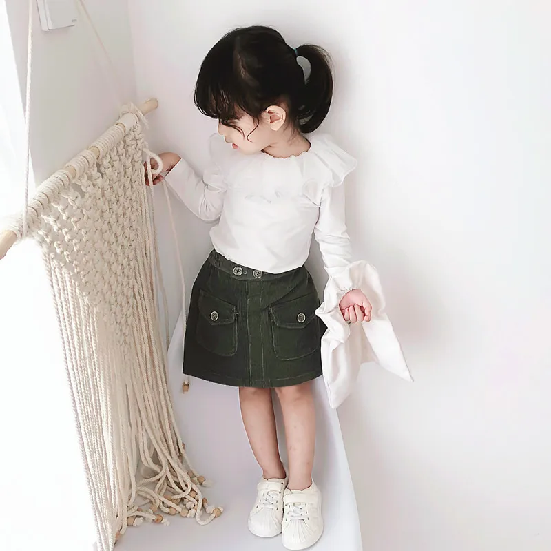 Новая осенне зимняя детская блузка с длинными рукавами сетчатая нижняя рубашка