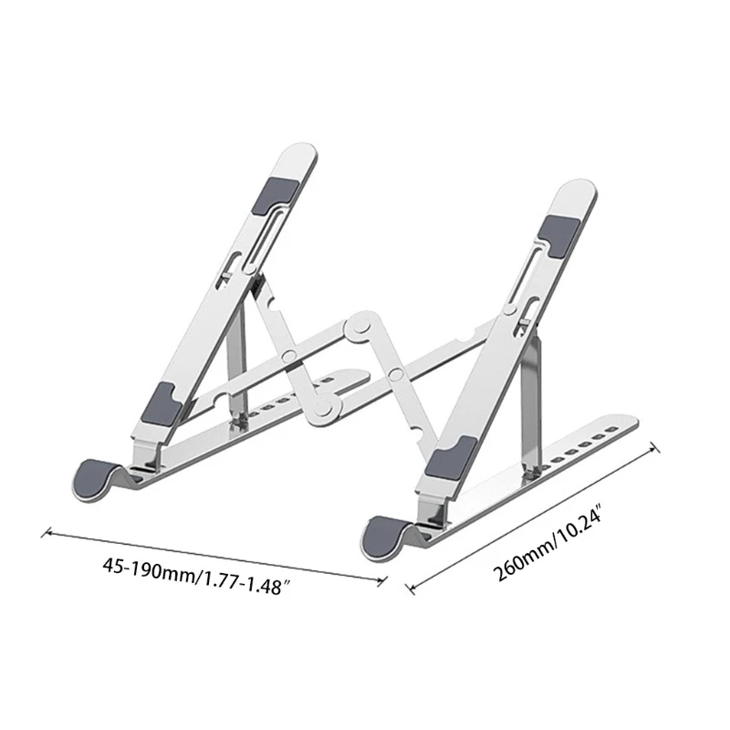 

Portable Foldable Riser Computer Stand, Aluminum Adjustable Stand, Ergonomic, Lightweight and Sturdy for 10-15.6" Laptop