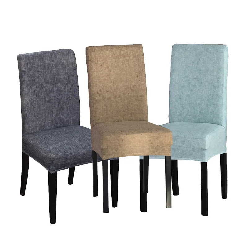 Одноцветные Чехлы для свадебных стульев обеденный спандекс эластичный