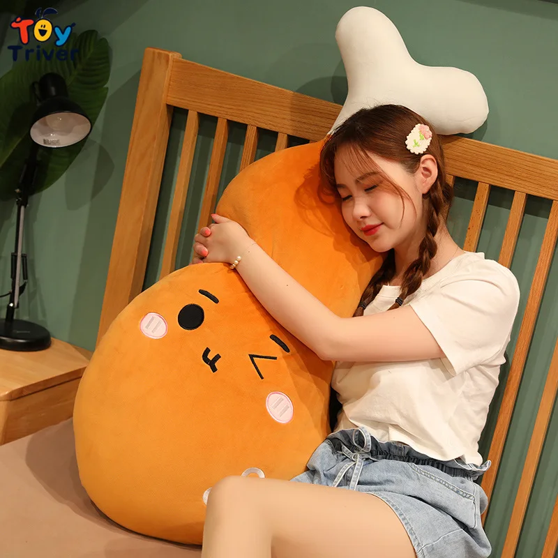 

Kawaii Creative Chicken Leg Plush Pillow Sofa Cushion Cartoon Stuffed Toys Baby Girl Kids Children Birthday Gift Home Room Decor