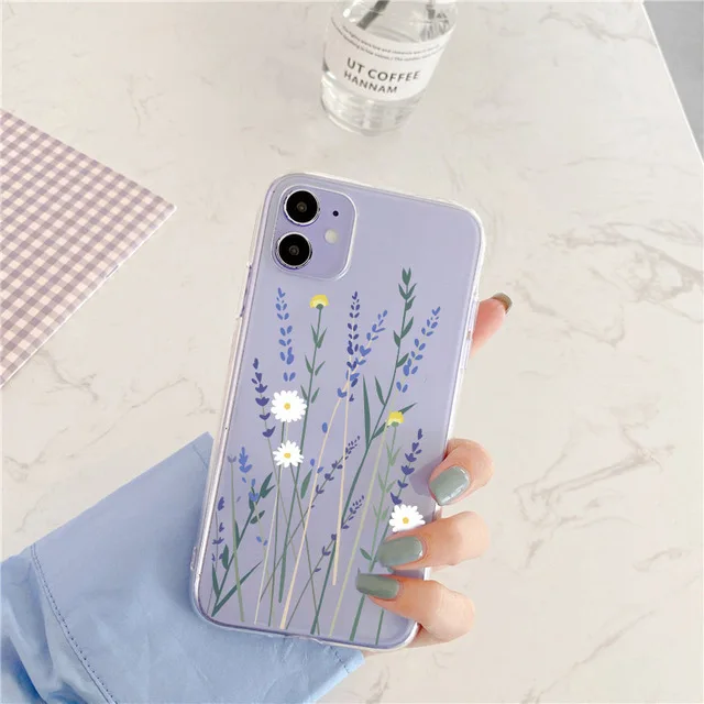 

Case For 12 11 6 6s 7 8 Plus X XR 11Pro XS Max Transparent Cute Cartoon Love Heart Soft TPU For 12 Cover