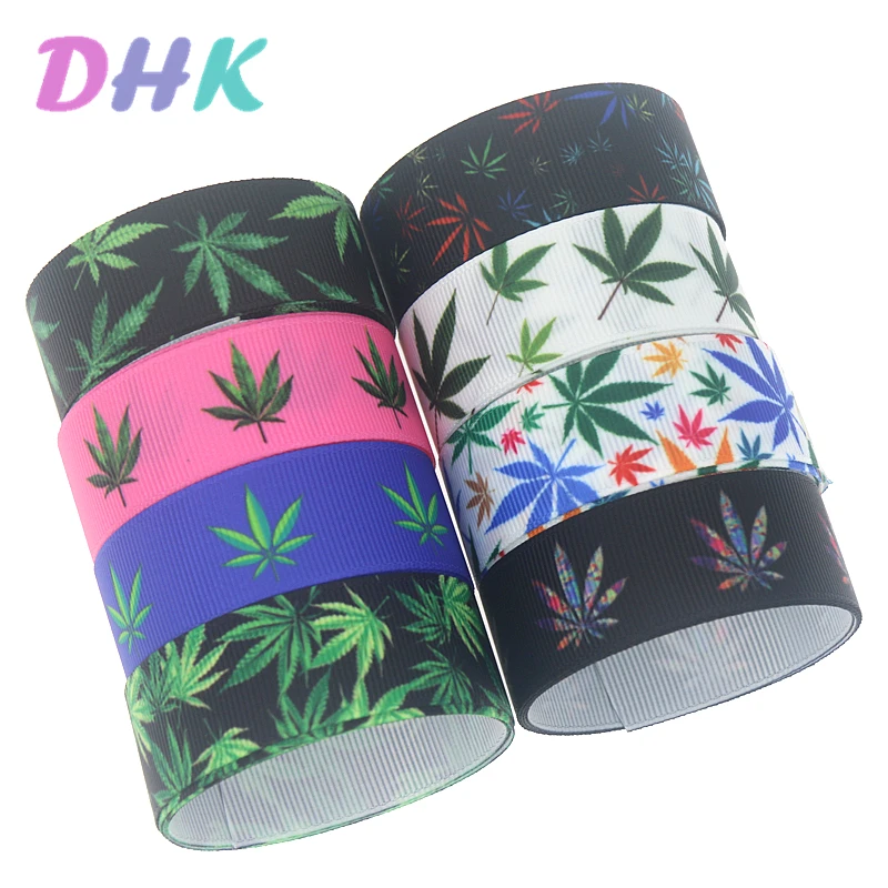 DHK 10 ярдов головной убор с принтом в виде листьев и цветов украшение для рукоделия