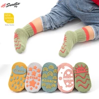 childrens socks solid striped spring boy rubber anti slip newborn baby floor socks cotton infant socks for girls
