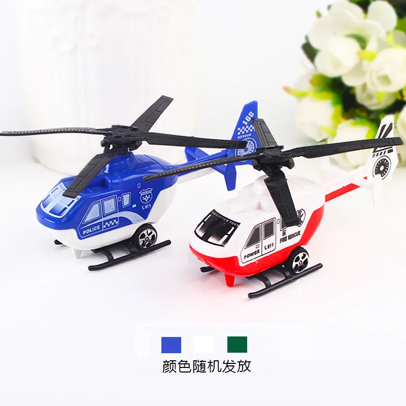 1 шт. Классический случайный Цвет Вытяните назад модель вертолета игрушка мини
