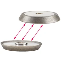 378mm diamond grinding wheel dish grinder circle sharpener disc for carbide metal tungsten steel milling cutter tool 60 degree