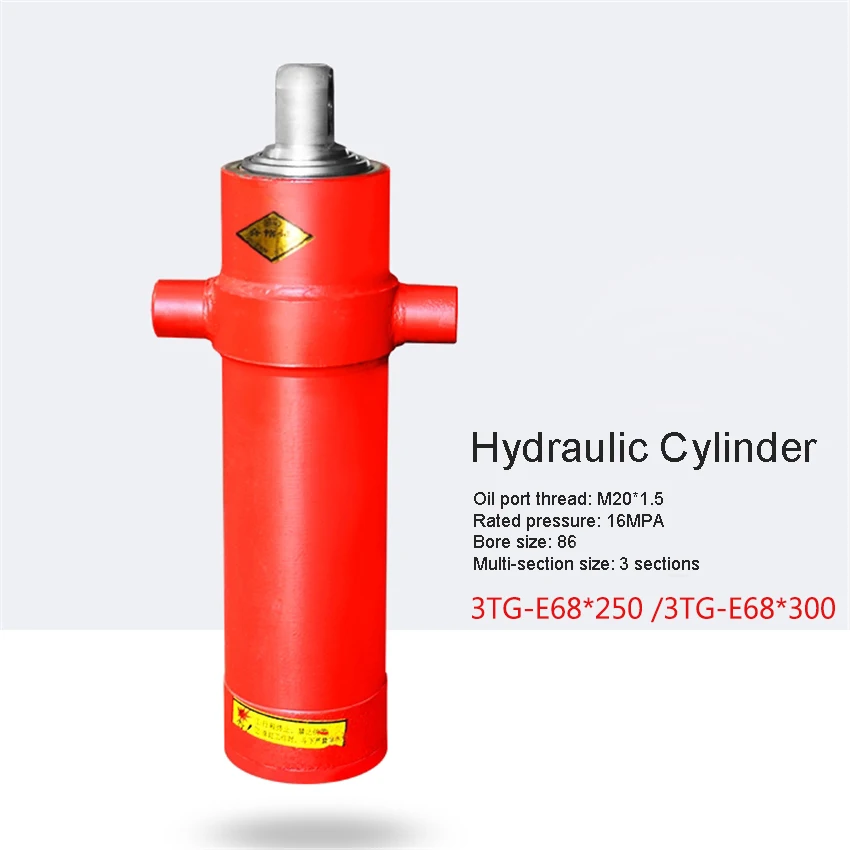 

3TG-E86*250/3TG-E86*300 One-way Multi-section Sleeve Hydraulic Cylinder Dump Truck Agricultural Vehicles Lifting Top Accessories