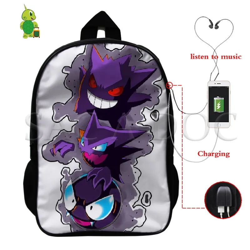 24 Покемон умбреон Zapdos Многофункциональный рюкзак USB зарядка школьный рюкзак для ноутбука для подростков женщин мужчин повседневные дорожные сумки - Цвет: 24
