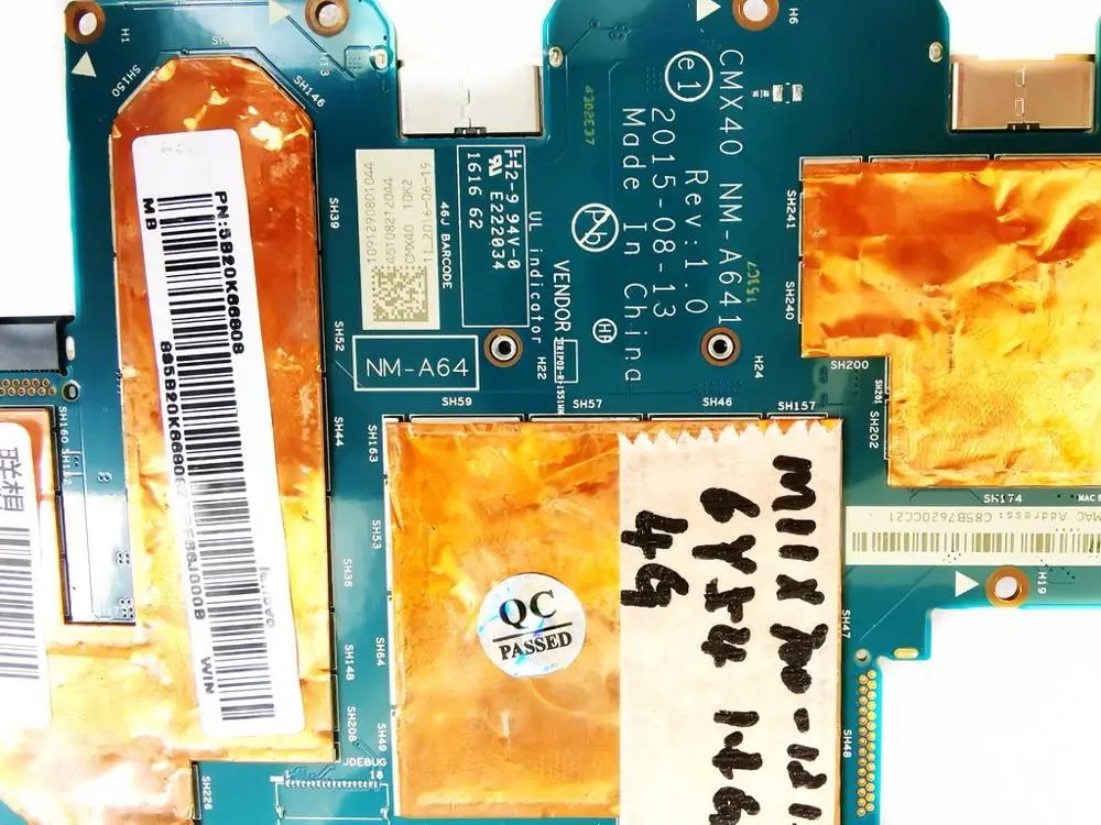 Оригинальная материнская плата для ноутбука Lenovo MIIX 700 12ISK 6Y54 4 Гб CMX40 NM A641 REV 1 0