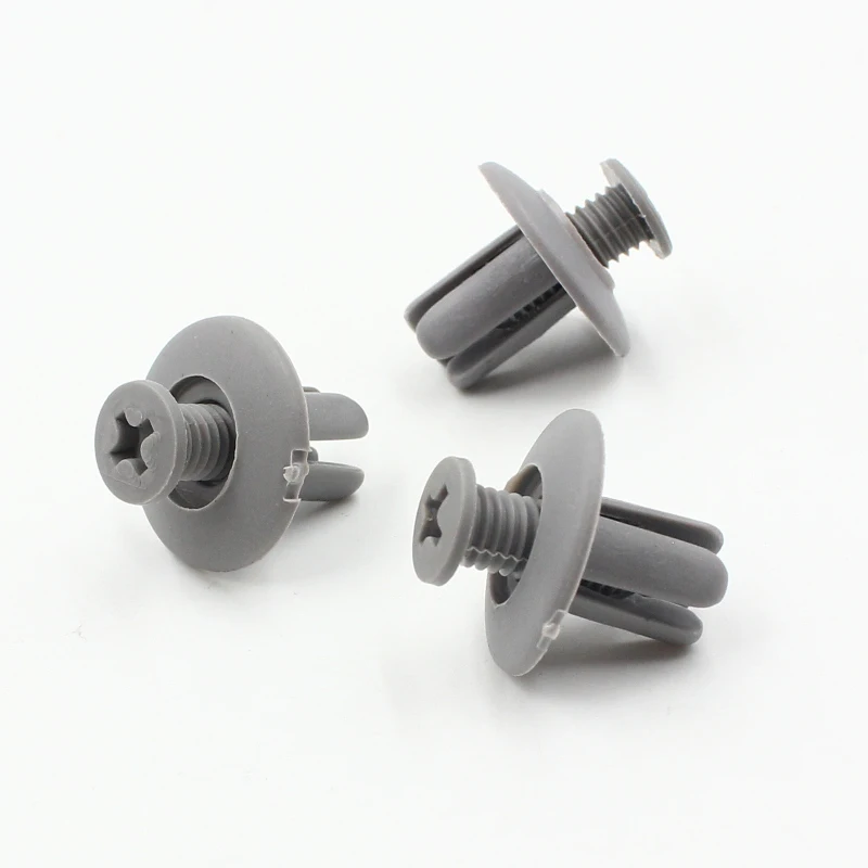 Автомобильный 8 мм отверстие пластиковые винтовые заклепки Push серая крышка