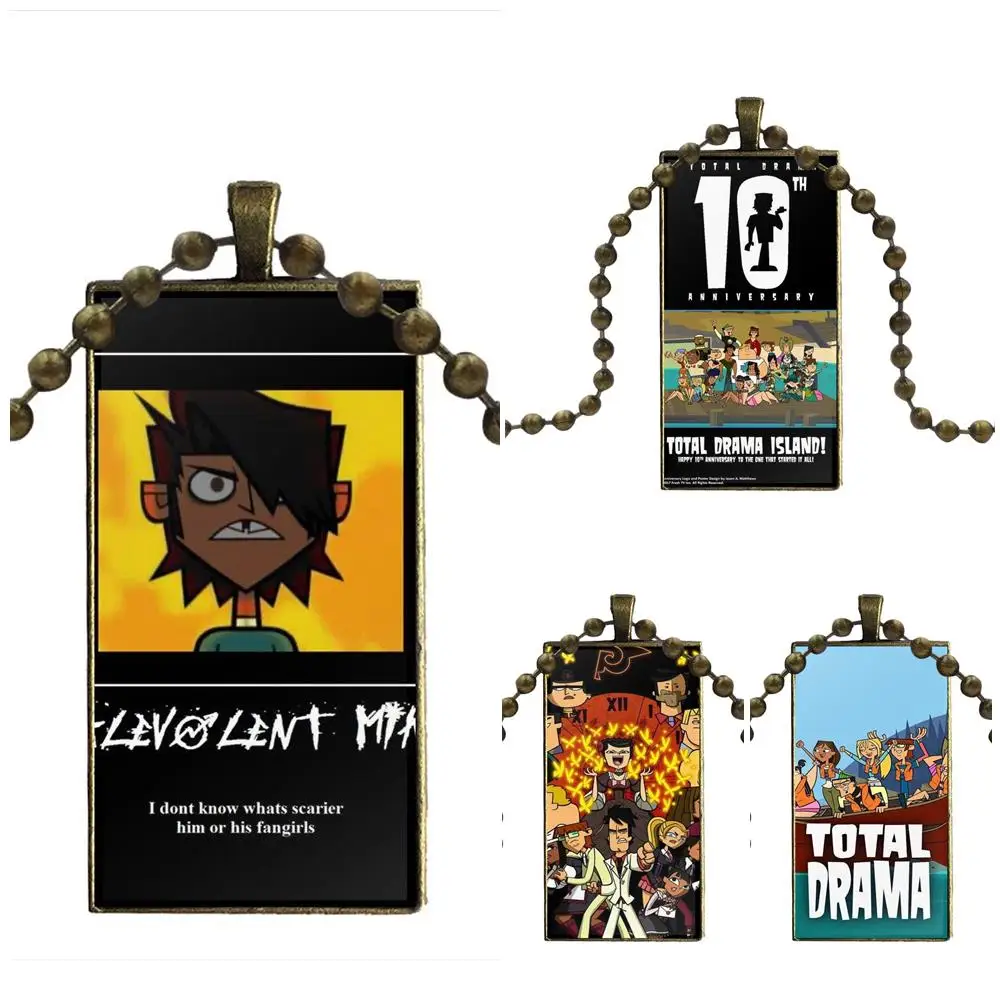 Стеклянный чокер кабошон кулон прямоугольное ожерелье бронзового цвета