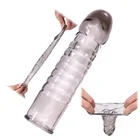 Хрустальный пенис рукав многоразовые презервативы для мужчин УВЕЛИЧЕНИЕ ЧЛЕНА Men t расширитель члена эротические интимные товары для взрослых секс-шоп