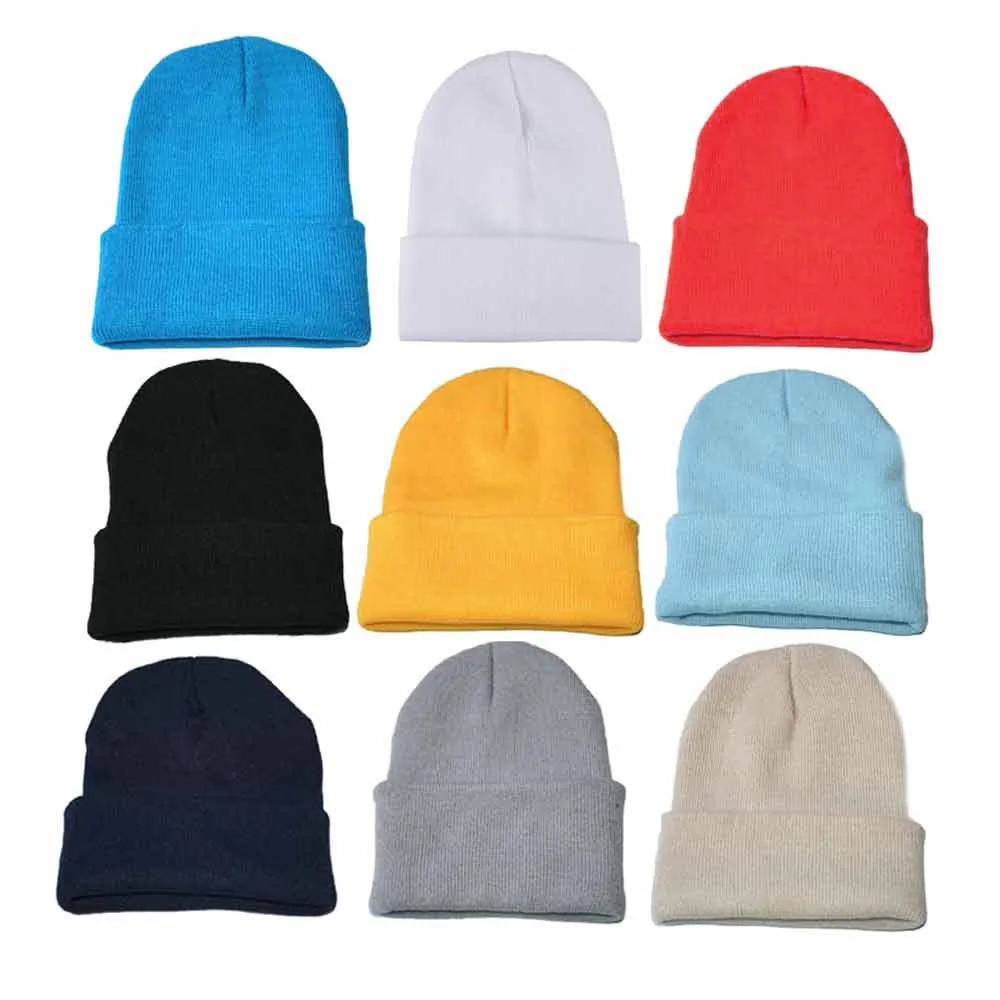 Unisex Knitting Beanie hat Slouchy Hip Hop Cap Solid color Warm Winter Ski Hat bonnet femme hiver gorro invierno mujer beanie | Аксессуары