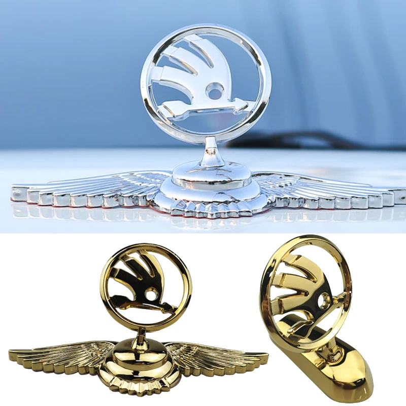 

3D Alloy Emblem Car Front Bonnet Sticker for Skoda Superb 2 Rapid Kodiaq Fabia 1 Octivia RS A7 Karoq Citigo Yeti Kamiq Vision S