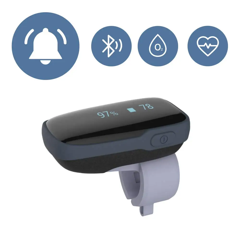 Пульсоксиметр беспроводной с Bluetooth и звуковым оповещением прибор для измерения