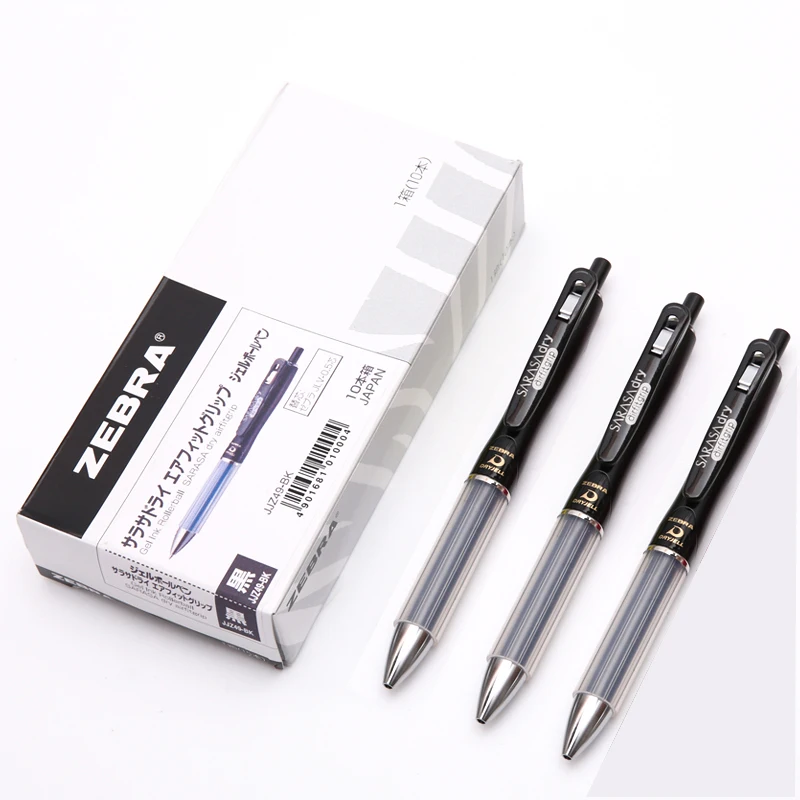 

ZEBRA SARASA Dry Airfitgrip JJZ49 Gel Pens Quick Drying Anti-fatigue 0.5mm Rollerball Air Cushion Holder Wholesale 10 Pieces
