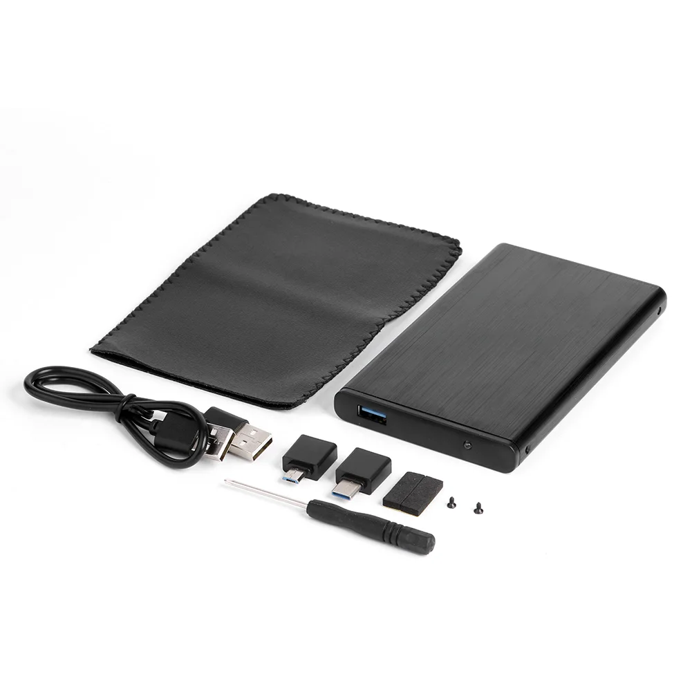Внешний жесткий диск USB 2 5 3 0 дюйма SATA HDD алюминиевый сплав 10 ТБ 6 Гбит/с SSD чехол для