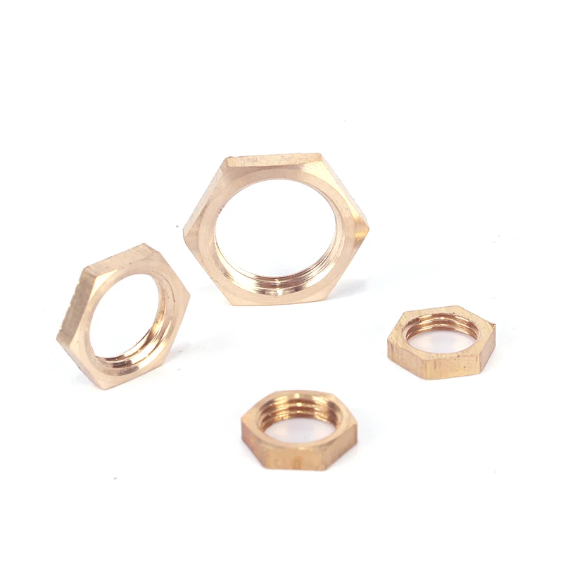 

Brass Hex Lock Nuts Pipe Fitting M10 M12 1/8" 1/4" 3/8" 1/2" 3/4" 1" BSP Female Thread Hexagonal shank cap