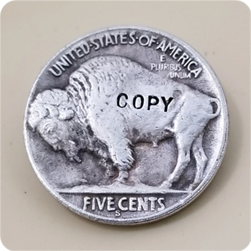 Хобо Никель Coin_Type # 9_1936-S с гравировкой в виде американского бизона из никеля