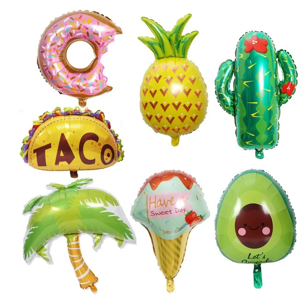 

Cute Fruit Balloons Children's Birthday Party Supplies Decoration Baby Shower Decorations Donut Aluminum Film Balloon Wholesale