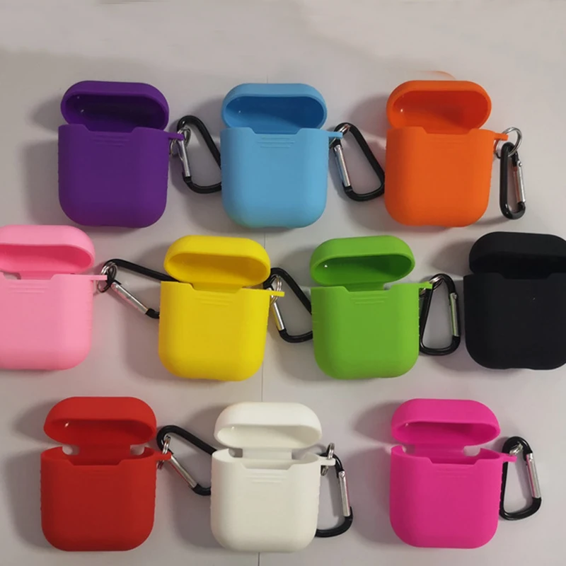 

Лидер продаж, мягкие силиконовые чехлы для Airpods 1/2, защитный чехол для беспроводных наушников Bluetooth для Apple Air Pods, сумки для зарядных устройств