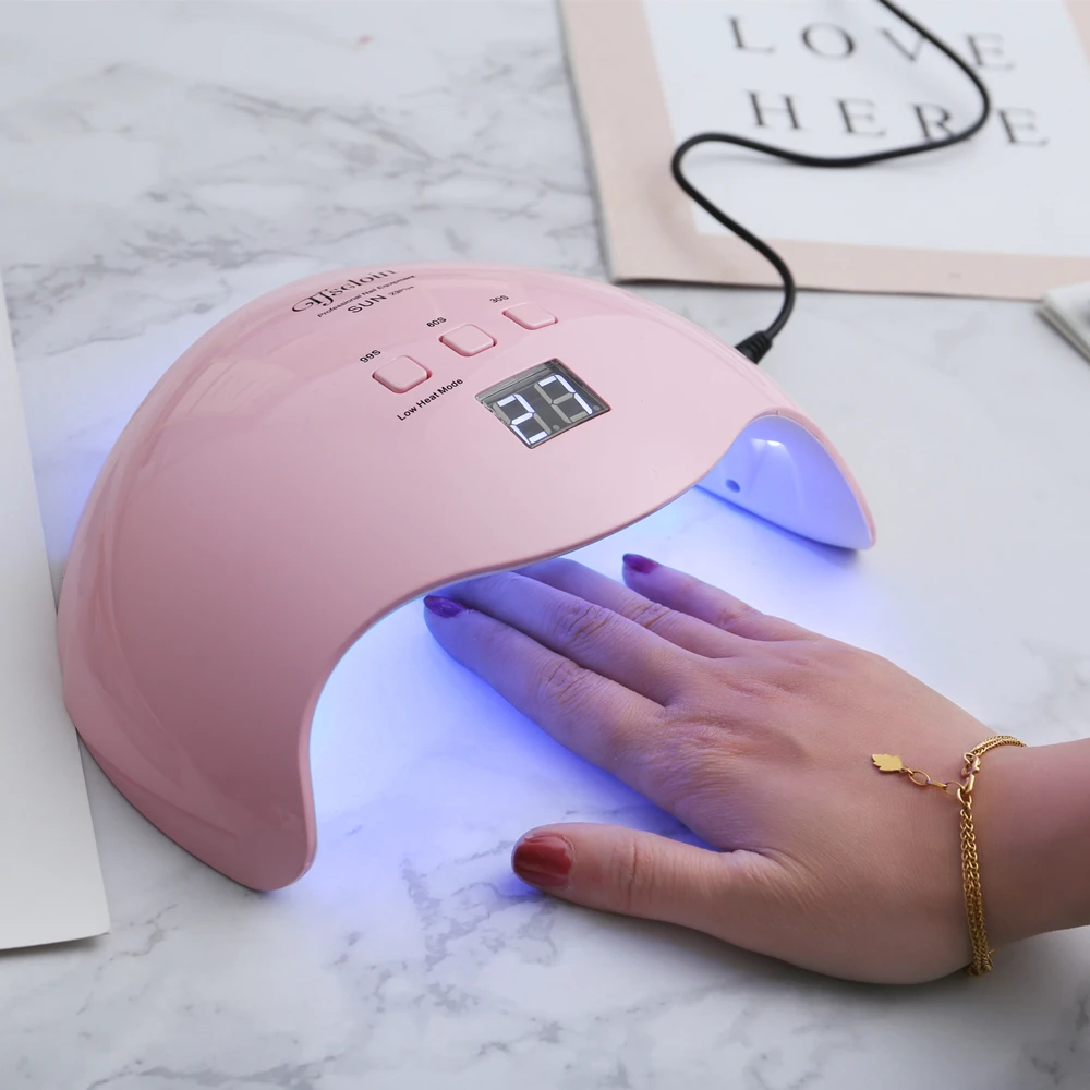 Лампа УФ/LED профессиональная для сушки ногтей сушилка с инфракрасным датчиком и