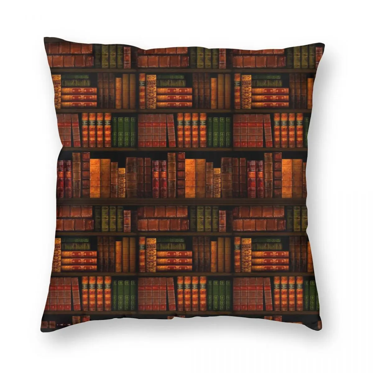 

Library Books Bookworm Reading Bibliophile Square Pillowcase Polyester Linen Velvet Creative Zip Decor Sofa Cushion Cover