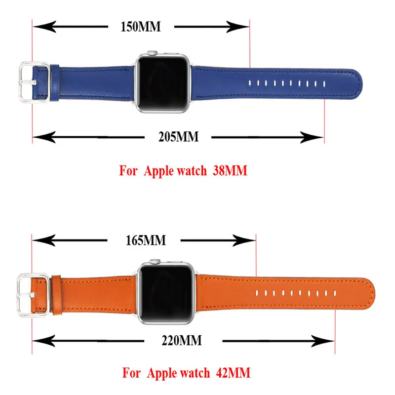 Ремешок из натуральной кожи для Apple watch band 4 5 44/40 мм спортивный браслет iWatch Series 3 2 1