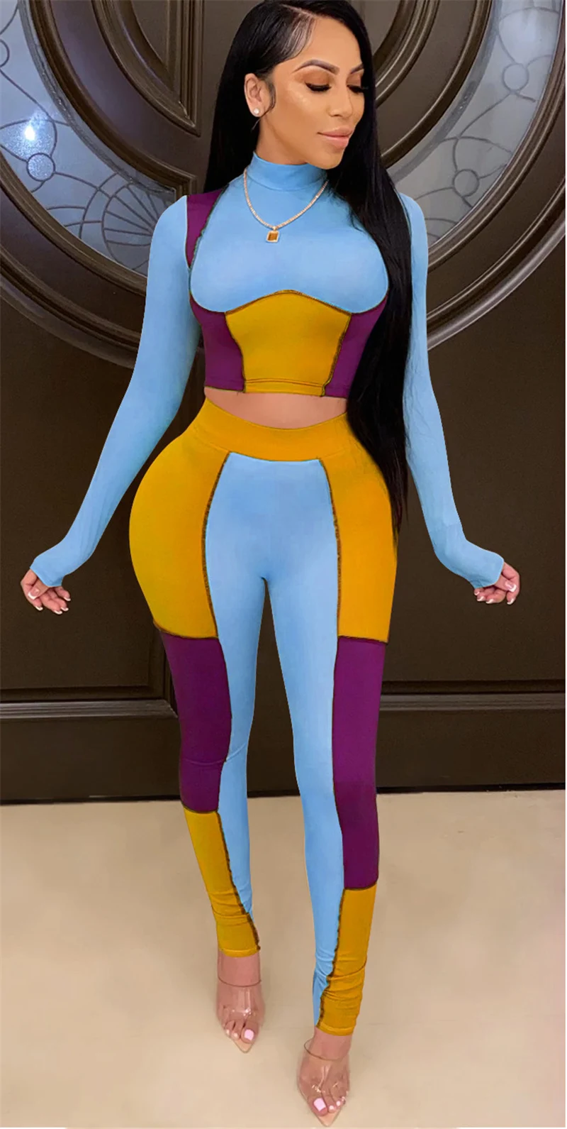 Низкая цена оптовая продажа печати 2 комплект из двух предметов для женщин Одежда