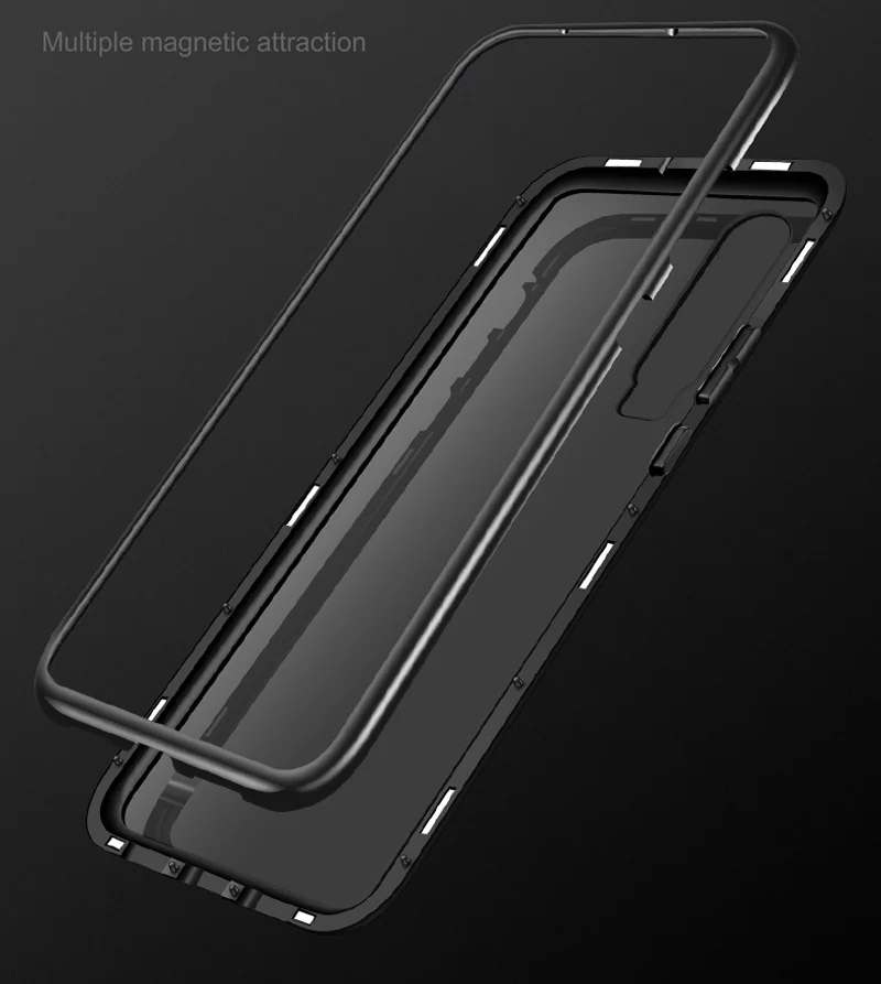 Магнитный металлический чехол для телефонов Huawei Honor 10 8X Lite Play Nova 3 3i 3E 4 4E 2i Y9 P Smart 2019 с магнитной застежкой.