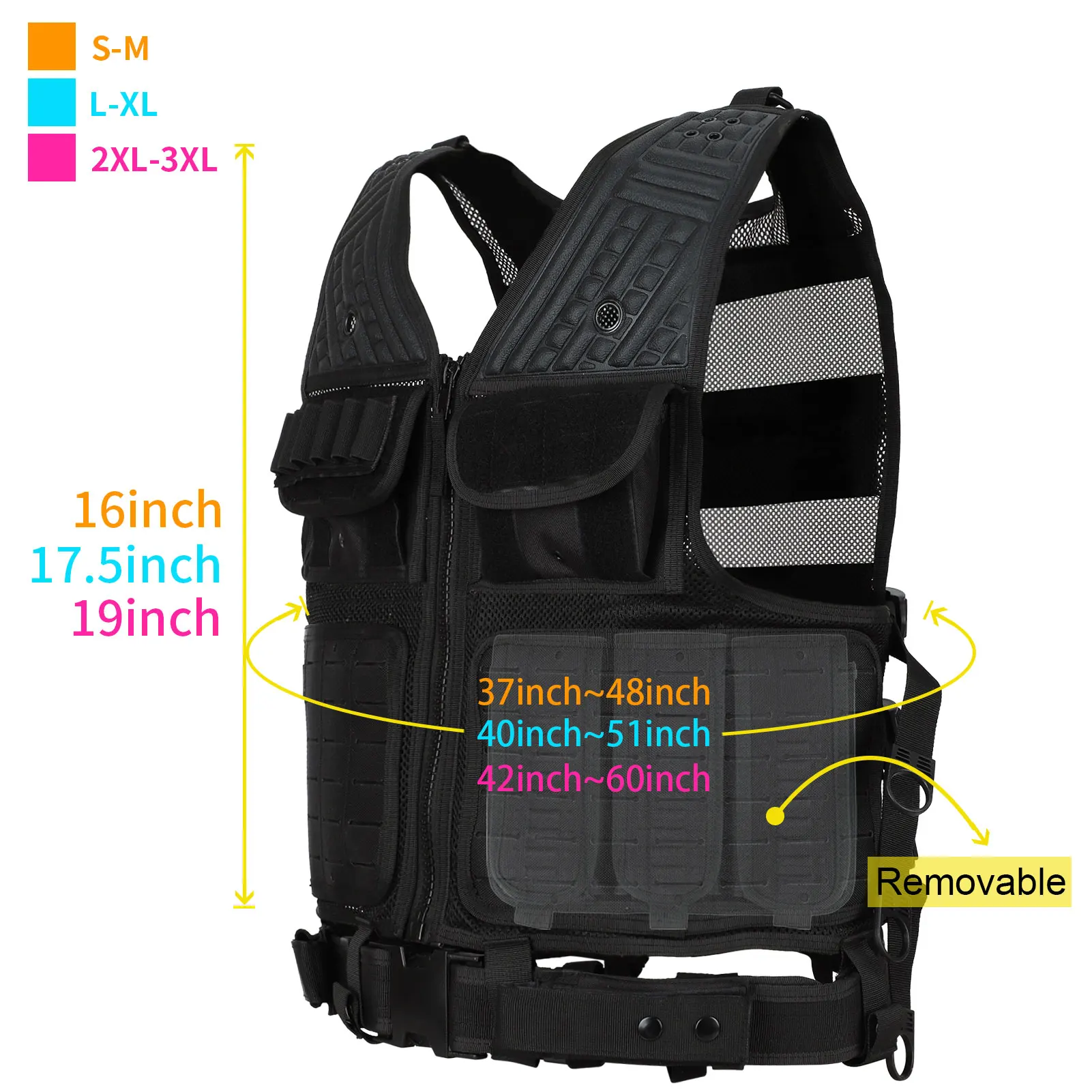 Модульный тактический жилет MGFLASHFORCE с лазерной огранкой облегченный модульный