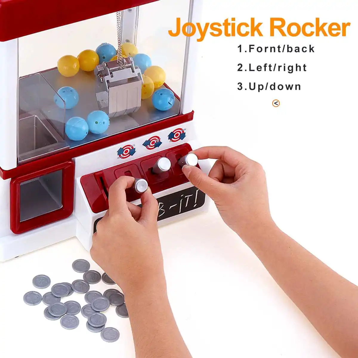 

Coin Operated Game Clip Doll Grabber Arcade Game Machine Candy Grabber Doll Grabber Claw Machine Crane Machine Kid Toys Catcher