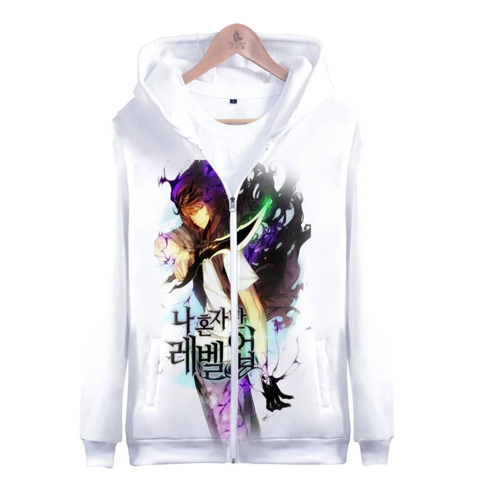 

Solo Leveling manga 3D Zipper Hooded Sweatshirt 2021 New Casual Fashion Zip-up Popular Pullovers