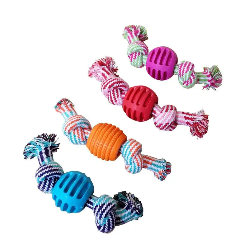 

1 Pcs Pets Dogs Pet Supplies Pet Dog Puppy Cotton Chew Knot Toy Durable Braided Bone Rope Funny Toys Pet Supplies