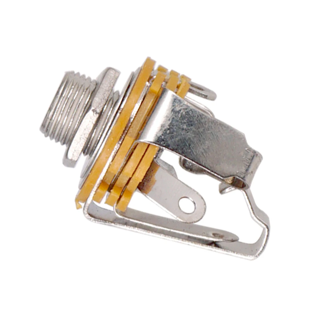 

2pcs 1/4 "6.35mm Stereo Input Jack Output Socket For Bass Guitar
