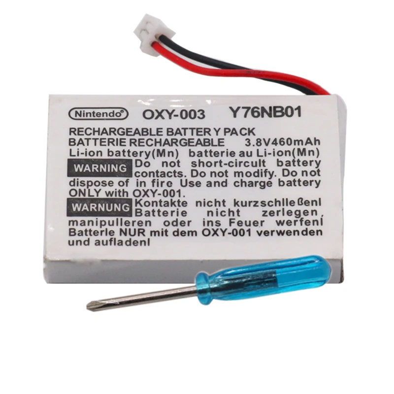 460mAh 3 8 V перезаряжаемый литий ионный аккумулятор с набором инструментов для Nintendo