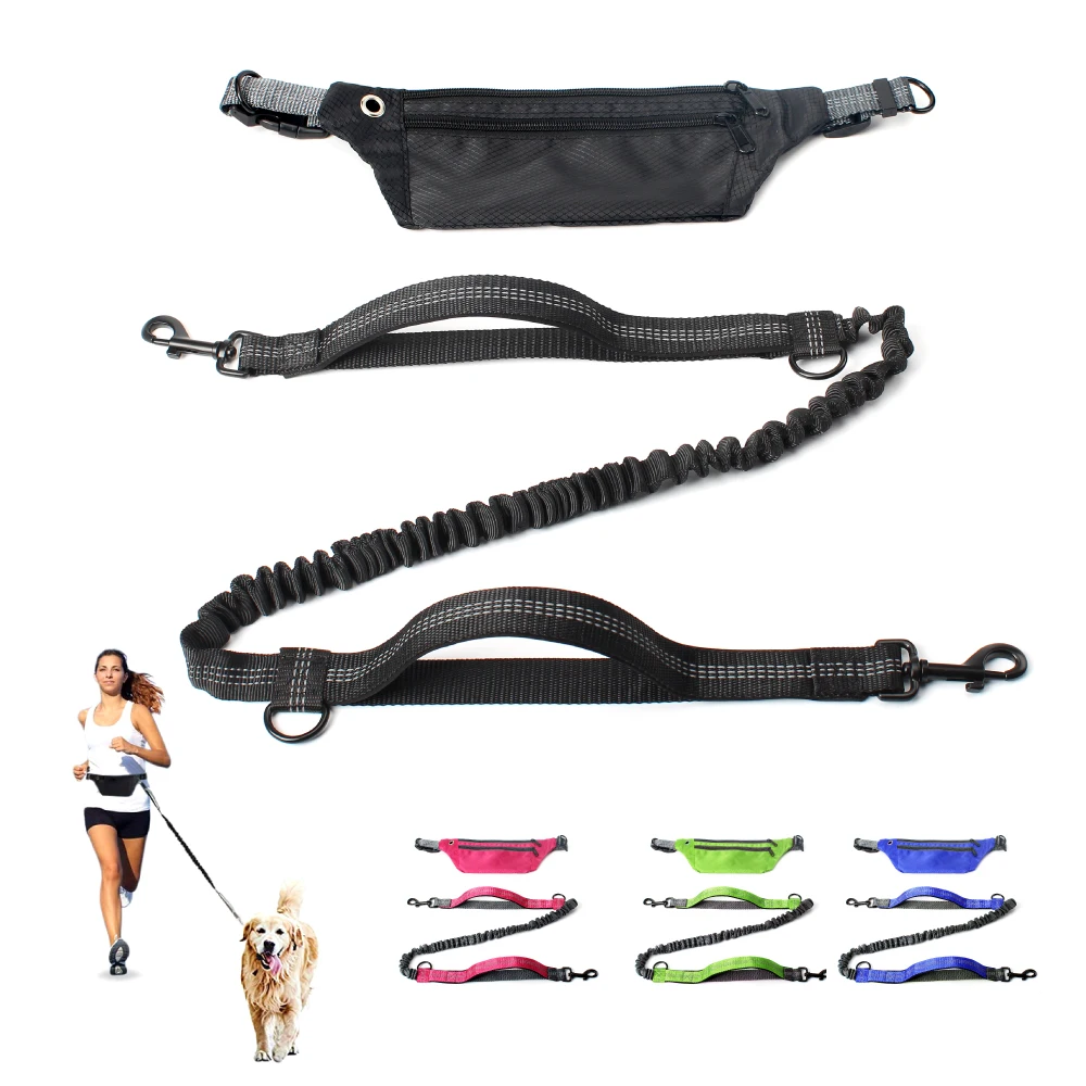 

Hands Free Dog Leash For Running Walking Jogging Training Hiking Retractable Bungee Dog Waist Leash For Large Dogs Accessories