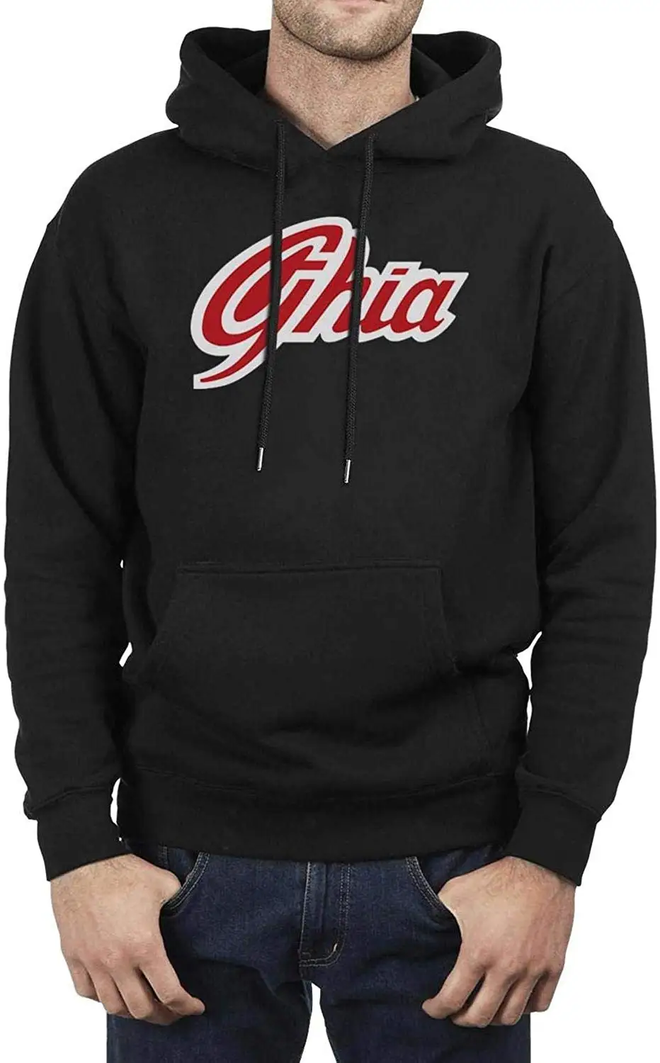 GHIA Logo Art car мужская повседневная толстовка с капюшоном двойным Черная Мужская