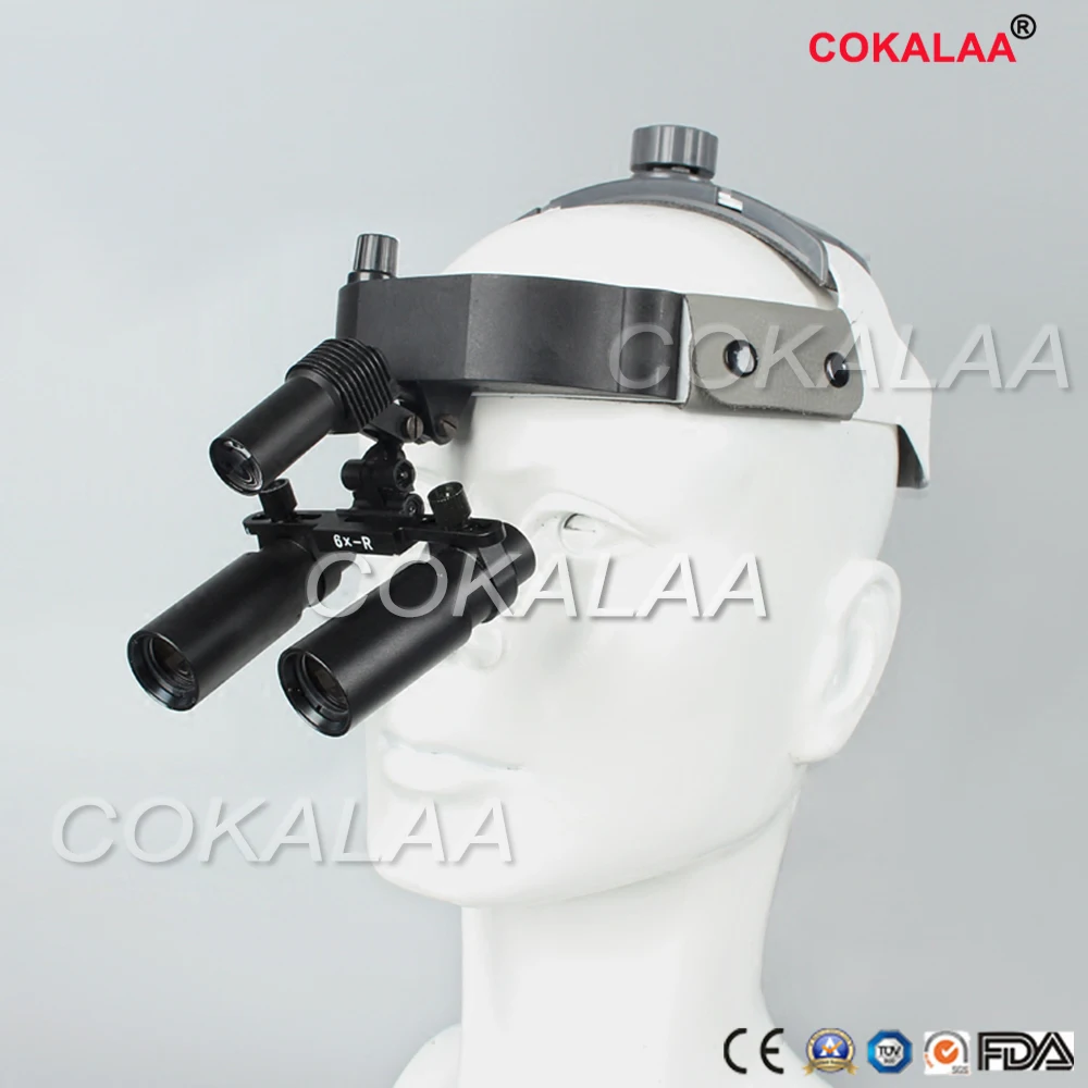 

6.0X enlarging magnifier dental Surgical Loupe with Good light spot LED light ENT doctor operation product new model