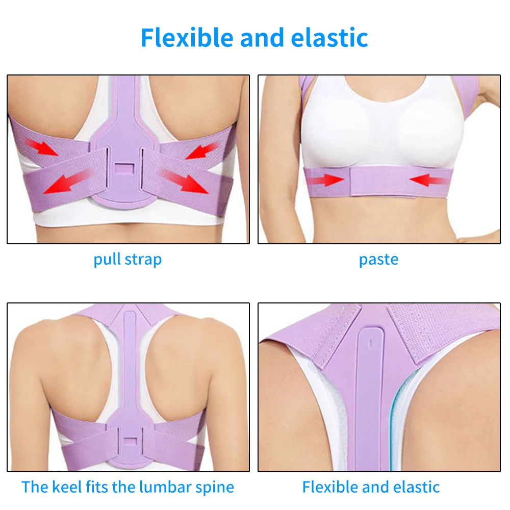 Регулируемый Корректор осанки для детей и взрослых поддерживающий пояс спины